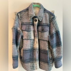 Isabel Marant blue plaid shirt jacket